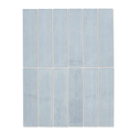 Soho Aqua - Modern Blue Gloss Wall Tiles for Kitchen Splashbacks & Bathrooms 7.5. x 30 cm - Ceramic