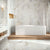 Symphony Marble - XL Luxury White Marble Wall & Floor Tiles - 60 x 120 cm for Bathrooms & Kitchens, Polished Porcelain