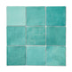 Zellige Teal - Blue Moroccan Wall Tiles for Kitchen Splashbacks & Bathrooms - 13 x 13 cm - Matt Ceramic