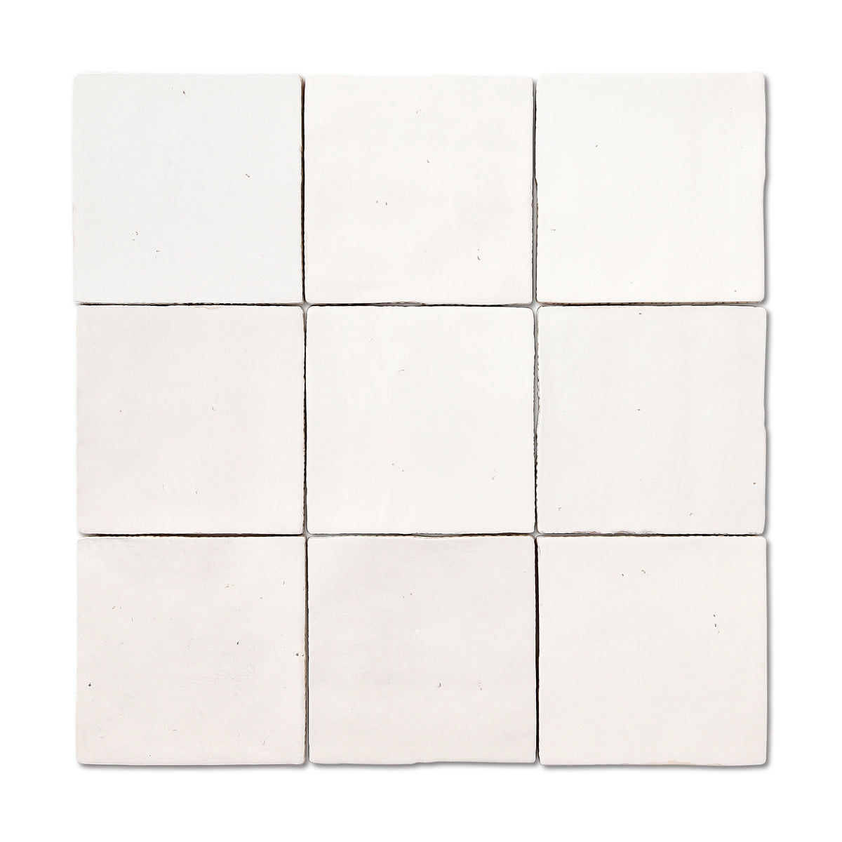 Zellige Pearl - White Moroccan Wall Tiles for Kitchen Splashbacks & Bathrooms - 13 x 13 cm - Matt Ceramic