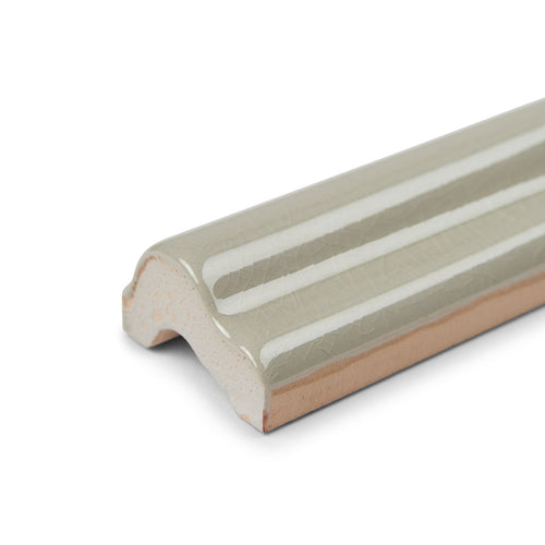 Padstow Dove Moulding - Crackle Glaze Grey Border Tiles for Kitchen Splashbacks & Bathrooms 