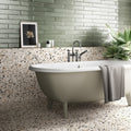 Arlo Light - White Terrazzo Porcelain Floor & Wall Tiles for Bathrooms & Kitchens - 20 x 20 cm