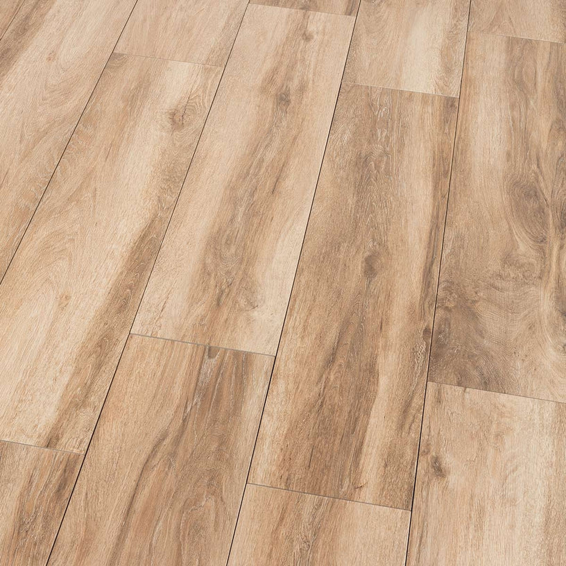 Ascot Oak - Wood Effect Floor Tiles - 25 x 100 cm for Bathrooms, Kitchens & Hallways, Plank Tiles, Porcelain Plank Tiles