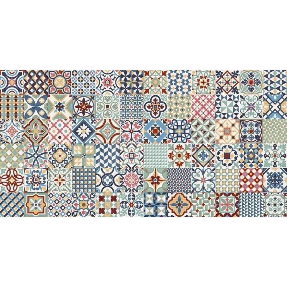 Casablanca Mix - Moroccan Pattern Wall & Floor Tiles for Kitchens & Bathrooms - 16.5 x 16.5 cm - Matt Porcelain