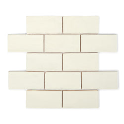 Ludlow Pale Earth - Gloss Beige Wall Tiles with Crackle Glaze for Vintage Kitchens, Bathroms & Splashbacks - 7.5 x 15