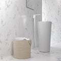 Celine White Decor - Carrara Marble Effect Bathroom Floor & Wall Tiles  - 32 x 62.5 cm, Porcelain