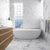 Celine White - Carrara Marble Effect Bathroom Floor & Wall Tiles  - 32 x 62.5 cm, Porcelain
