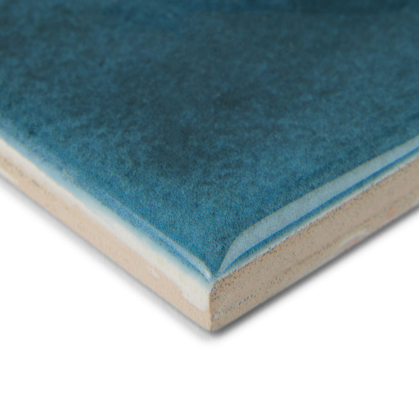 Opal Marine - Modern Gloss Blue Walll Tiles for Kitchen Splashbacks & Bathrooms - 7.5 x 30 cm - Ceramic