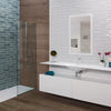 Opal White - Modern Gloss Plain Walll Tiles for Kitchen Splashbacks & Bathrooms - 7.5 x 30 cm - Ceramic