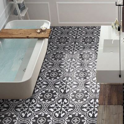 Abbey Decor Black Floor Tile