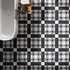 Harlow - Black and White Victorian Checkered Floor Tile for Kitchens, Hallways & Bathrooms - 25 x 25 cm