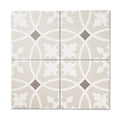 Maison Chic - Grey Victorian Patterned Tiles for Hallways, Kitchen & Bathroom Floors - 20 x 20 cm, Matt Porcelain