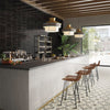 Dwell Black 6 x 24 cm - Designer Gloss Black Wall Tiles for Kitchen Splashbacks & Bathroom Feature Walls