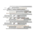 Aspire Light - White Glass & Stone Mosaics for Kitchen Splashbacks & Bathrooms - 30 x 30 cm