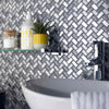Chroma Grey Mosaic Wall Tiles, Glass, Metalic, 30 x 30 cm