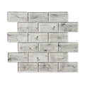 Grove Silver Oak - Grey Glass Mosaic Tiles for Bathroom Walls & Kitchen Splashbacks - 30 x 30 cm
