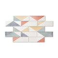 Harlequin - White Geometric Wall Tiles for Kitchen Splashbacks & Bathroom Feature Walls - 11 x 33 cm