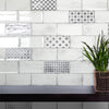 Harmony Light - Vintage White Wall Tiles for Bathrooms & Kitchen Splashbacks - 10 x 20 cm, Gloss Ceramic