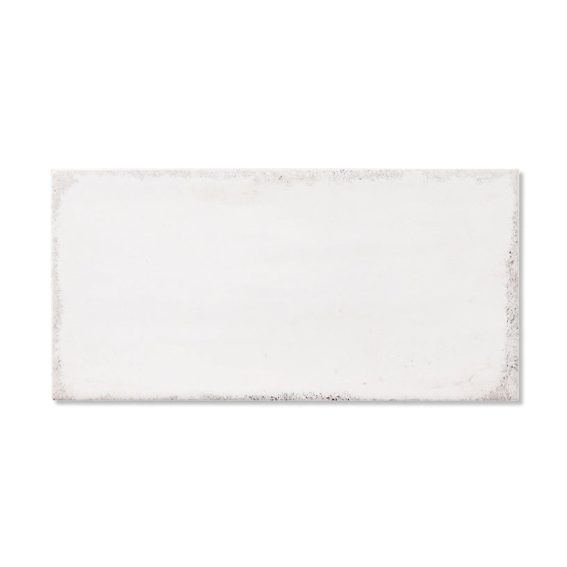 Harmony Light - Vintage White Wall Tiles for Bathrooms & Kitchen Splashbacks - 10 x 20 cm, Gloss Ceramic
