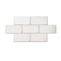 Harmony Light - Vintage White Wall Tiles for Bathrooms & Kitchen Splashbacks - 10 x 20 cm, Gloss Ceramic