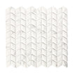 Hamptons Chevron - Luxury White Marble Effect Mosaic Tiles - 30 x 30 cm for Bathrooms, Kitchens, Walls & Floors, Glass