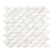 Hamptons Diamond - Luxury White Marble Effect Mosaic Tiles - 30 x 30 cm for Bathrooms, Kitchens, Walls & Floors, Glass