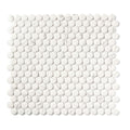 Hamptons Penny - Luxury White Marble Effect Mosaic Tiles - 30 x 30 cm for Bathrooms, Kitchens, Walls & Floors, Glass