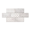Harmony Fog Decor - Patterned White Wall Tiles for Bathrooms & Kitchen Splashbacks - 10 x 20 cm, Gloss Ceramic