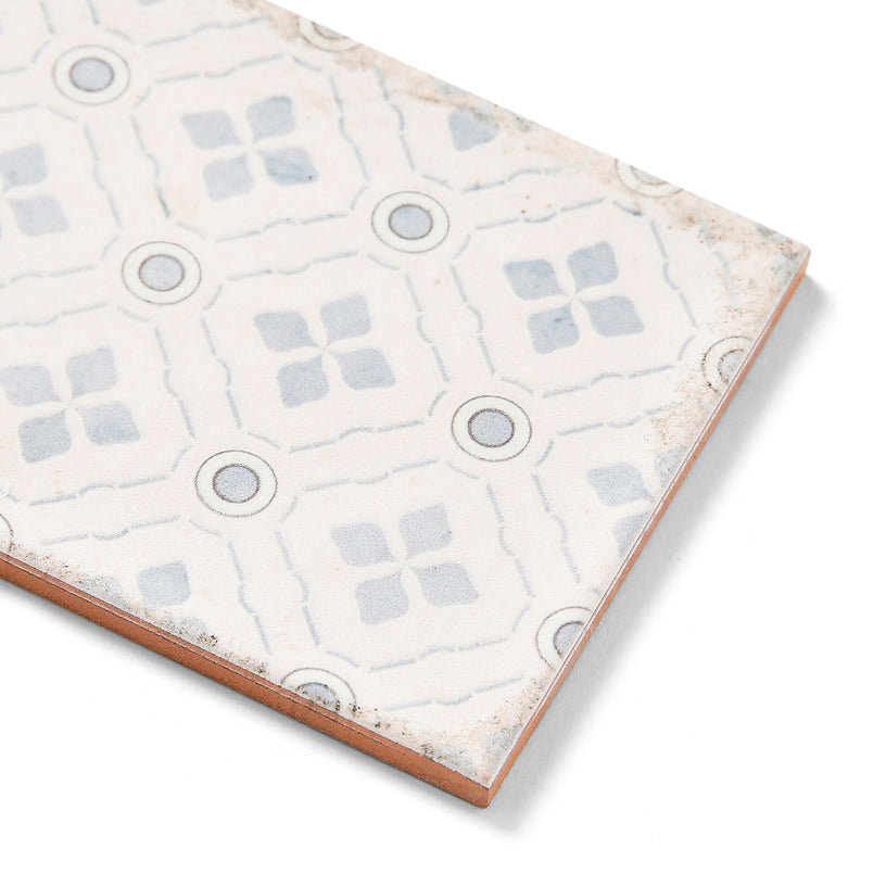 Harmony Sky Decor - Patterned Beige Wall Tiles for Bathrooms & Kitchen Splashbacks - 10 x 20 cm, Gloss Ceramic