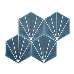 Palm Springs Blue Hexagon Tile