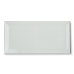 Metro White - Bevelled Gloss 10 x 20 cm Wall TIles for Bathrooms, Kitchens & Splashbacks, Ceramic
