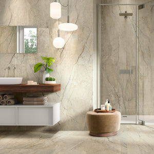 Imperial Marble - XL Polished Beige Marble Effect Bathroom Wall & Floor Tiles - 60 x 120 cm, Porcelain