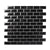 Jubilee Black - Mini Metro Mosaic Tiles for Kitchen Splashbacks & Bathroom Walls - 30 x 30 cm, Gloss