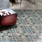 Lisbon Vintage - Rustic Blue Patterned Tile for Kitchen, Bathroom & Hallway Floors - 45 x 45 cm, Matt