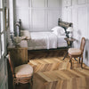 Chevron Brown - Dark Wood Effect Floor Tiles - 11 x 54 cm for Bathrooms, Kitchens & Hallways, Parquet Style, Porcelain