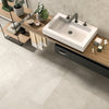 Midlake White 30 x 60 cm - Slate Effect Porcelain Wall & Floor Tiles for Bathrooms & Kitchens -  Riven Texture