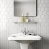 Mini Hex White - Matt Plain Hexagon Wall Tiles for Kitchen Splashbacks & Bathrooms - 10.7 x 12.4 cm