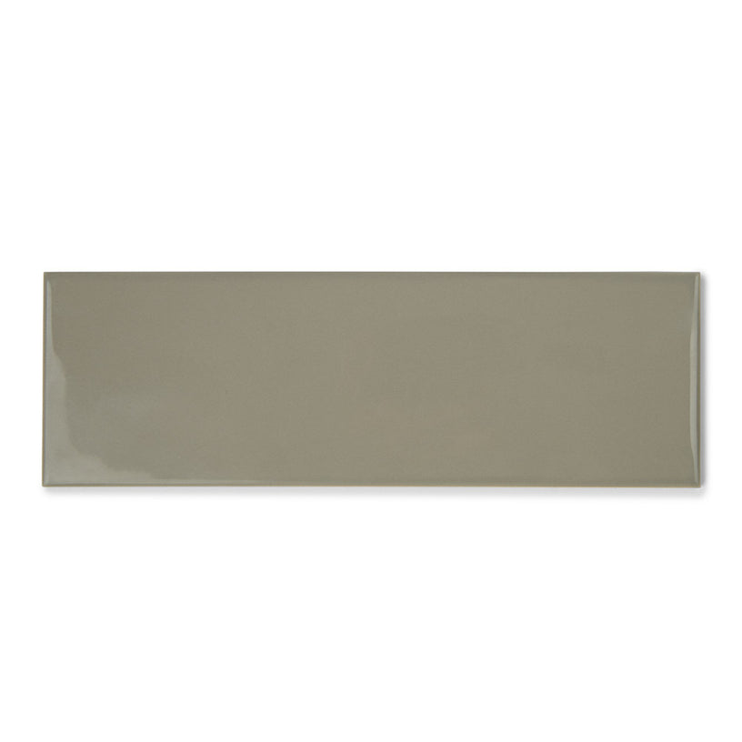 Bon Ton Pearl - Grey Modern Kitchen & Bathroom Wall Tiles - 10 x 30 cm - Gloss Ceramic