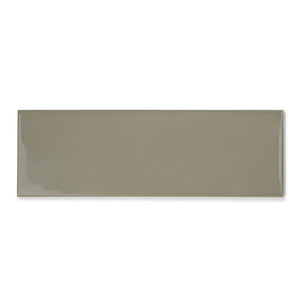 Bon Ton Pearl - Grey Modern Kitchen & Bathroom Wall Tiles - 10 x 30 cm - Gloss Ceramic
