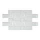 Bon Ton Sugar - White Modern Kitchen & Bathroom Wall Tiles - 10 x 30 cm - Gloss Ceramic