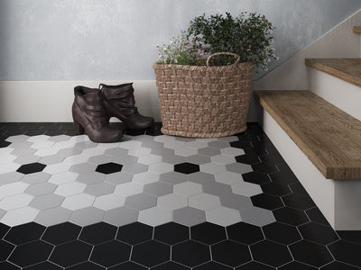 Mono White Hexagon Tile