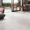Motion Light 30 x 60 cm - White Concrete Style Floor & Wall Tiles for Bathrooms & Kitchens - Porcelain