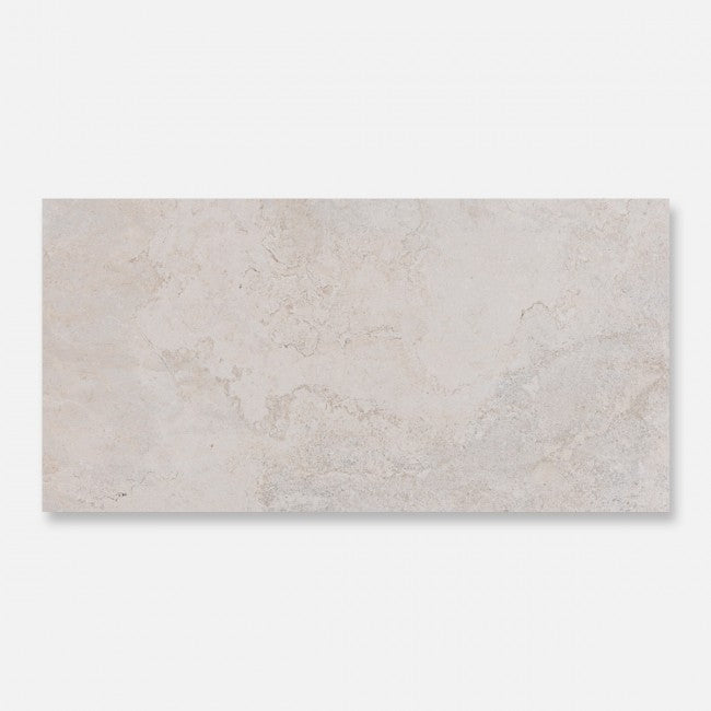 Neptune Pearl 45 x 90 cm - XL White Porcelain Floor Tiles for Kitchens & Living Rooms - Porcelain