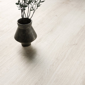Nordic Pale - Large White Oak Wood Effect Floor Tiles - 20 x 120 cm for Bathrooms, Kitchens & Hallways, Porcelain Plank Tiles