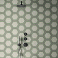 Orson Pop - Modern Green Heaxgon Floor Tiles for Kitchens and Bathroom Feature Walls - 21.6 x 25 cm - Porcelain