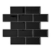 Metro Black Gloss - Bevelled 10 x 20 cm Wall TIles for Bathrooms, Kitchens & Splashbacks, Ceramic