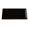 Metro Black Gloss - Bevelled 10 x 20 cm Wall TIles for Bathrooms, Kitchens & Splashbacks, Ceramic