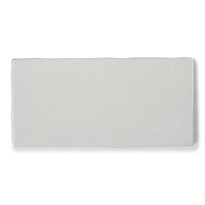 Country White - Handmade Ceramic Wall Tiles for Kitchens & Bathrooms - 7.5 x 15 cm - Gloss Ceramic
