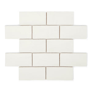 Country Cream - Handmade Ceramic Wall Tiles for Kitchens & Bathrooms - 7.5 x 15 cm - Gloss Ceramic