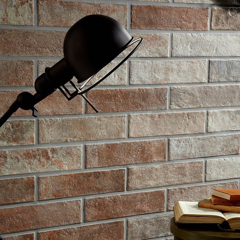 Brix Red - Textured Brick Wall Tiles for Kicthen Splashback & Bathrooms - 7 x 31 cm - Porcelain